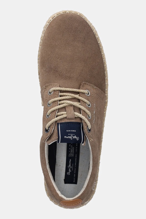 Pepe Jeans espadryle zamszowe TOURIST WEST zielony PMS10336