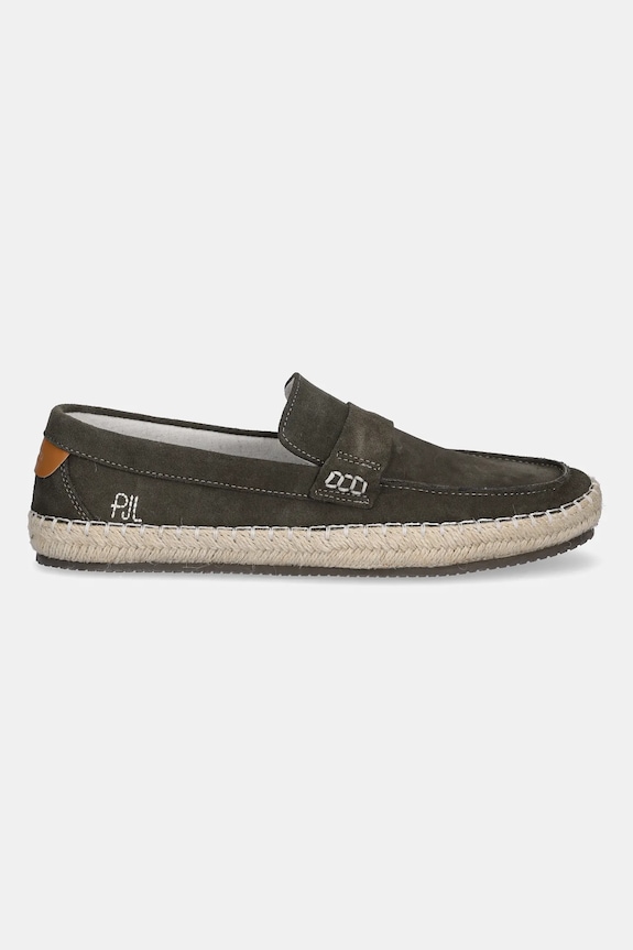 Semišové espadrilky Pepe Jeans TOURIST COAST PMS10337 zelená SS25