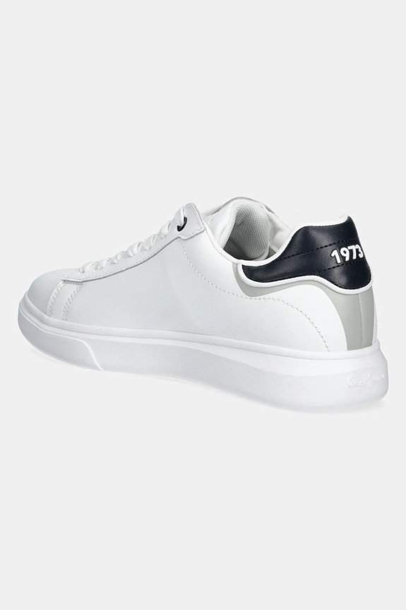 Încălțăminte Pepe Jeans sneakers din piele EATON ONE M PMS00044 alb