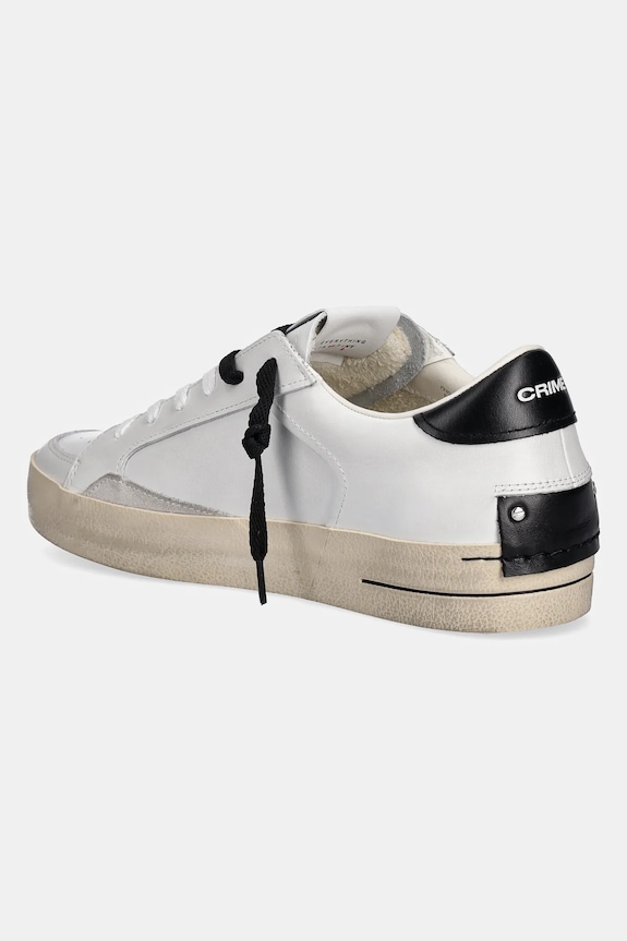 Scarpe Crime London sneakers in pelle SK8 DELUXE 17100PP6 bianco