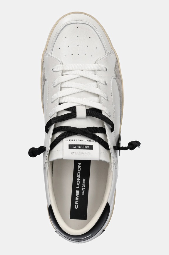 Δερμάτινα sneakers Crime London SK8 DELUXE λευκό 17100PP6