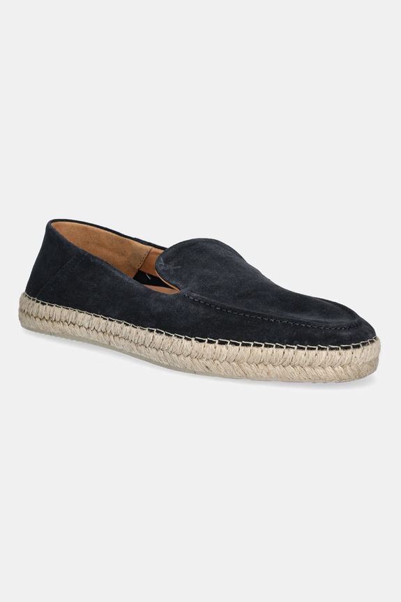 Espadrile od brušene kože Hackett London ALTEA LOAFER brušena koža mornarsko plava HMS21491