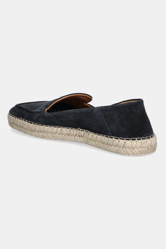Obuća Espadrile od brušene kože Hackett London ALTEA LOAFER HMS21491 mornarsko plava