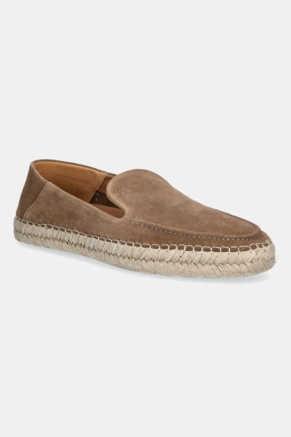 Hackett London espadryle zamszowe ALTEA LOAFER Planet friendly brązowy HMS21491
