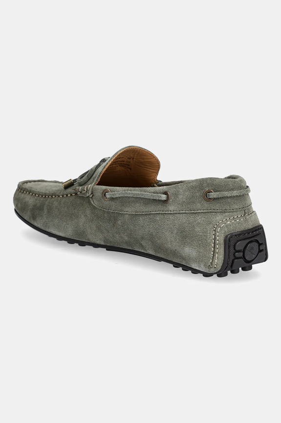 Obuwie Hackett London mokasyny zamszowe DRIVER LACE HMS21484 zielony