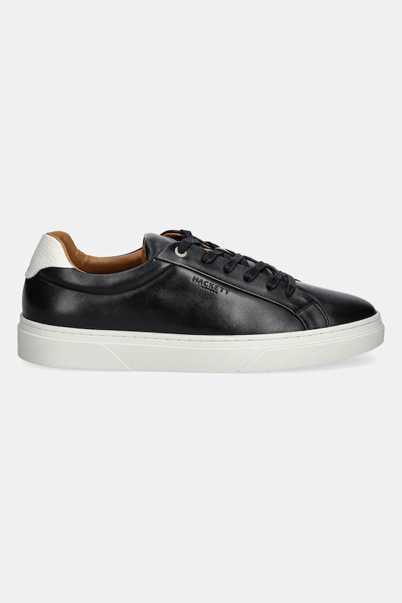Hackett London sneakers din piele HACKNEY LACE HMS21471 negru SS25