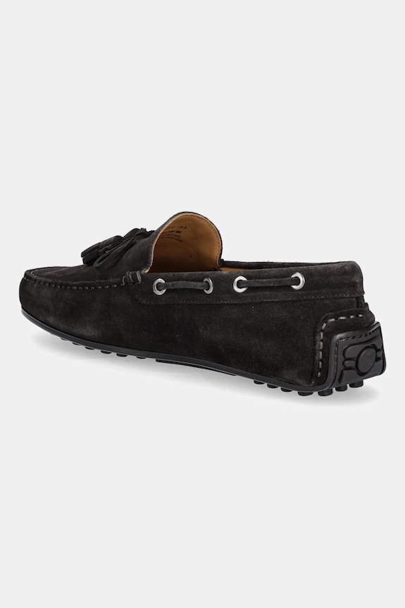 Scarpe Hackett London mocassini in camoscio DRIVER TASSEL HMS21486 marrone