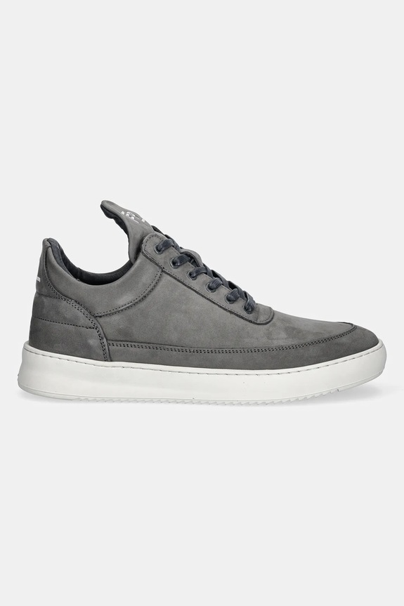 Кроссовки из нубука Filling Pieces Low Top Ripple Nubuck 25122841874 серый SS25
