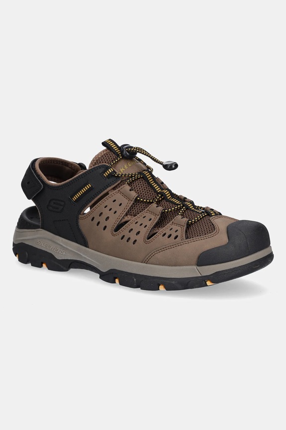 Skechers sandały TRESMEN imitacja skóry licowej brązowy 205113