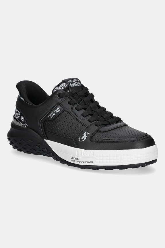 Skechers sneakersy SNOOP SIZZLE x Snoop Dogg imitacja skóry licowej czarny 251170