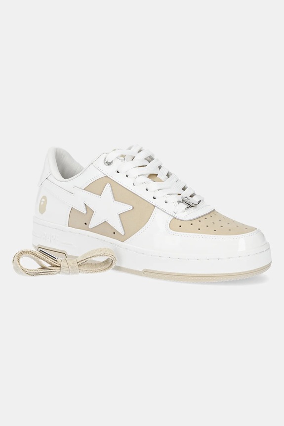 A Bathing Ape leather sneakers BAPE STA #6 M2 1K80191306 beige