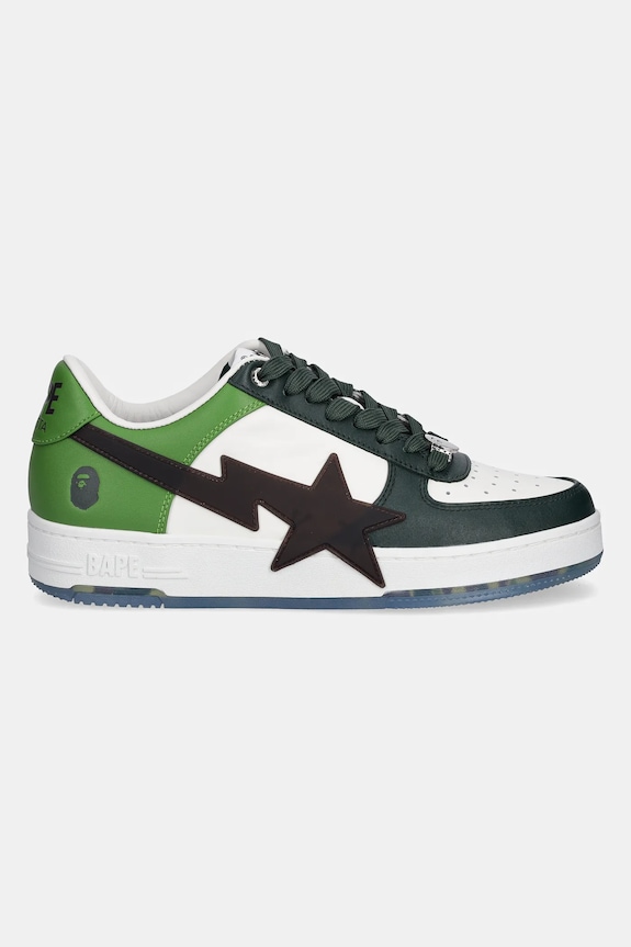 A Bathing Ape sneakersy skórzane BAPESTA OS M2 1K80191309 zielony SS25