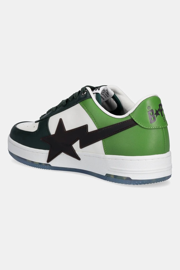 Obuwie A Bathing Ape sneakersy skórzane BAPESTA OS M2 1K80191309 zielony