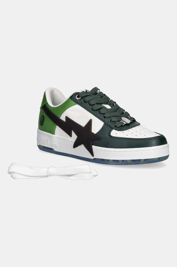 A Bathing Ape sneakersy skórzane BAPESTA OS M2 1K80191309 zielony