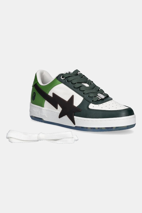 A Bathing Ape sneakersy skórzane BAPESTA OS M2 1K80191309 zielony