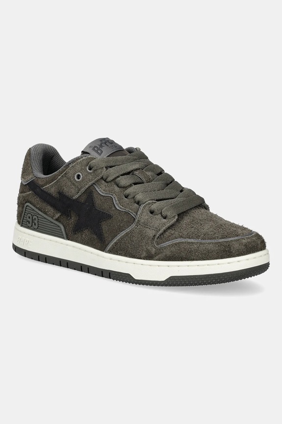 A Bathing Ape leather sneakers BAPE SK8 STA #3 M2 low green 1K80191312