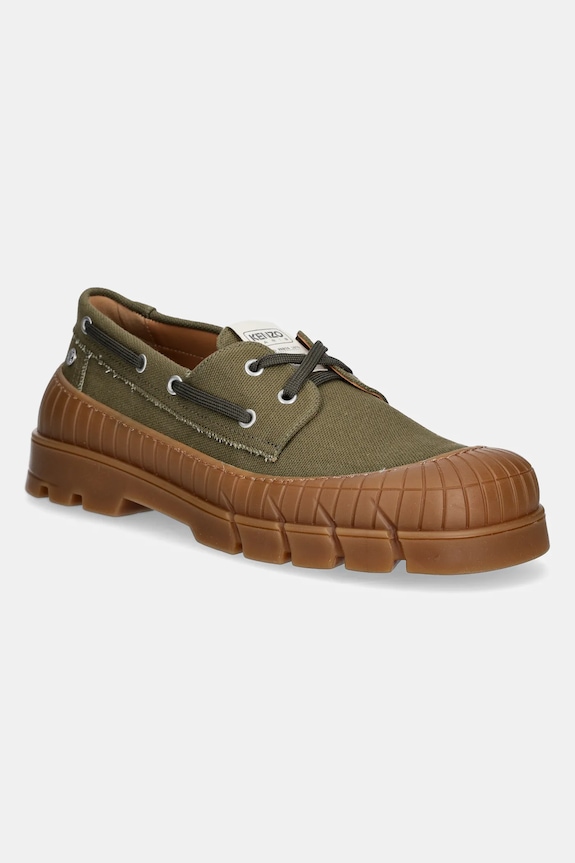 Μοκασίνια Kenzo Derby υφασμάτινο πράσινο FF55DB720F52.50