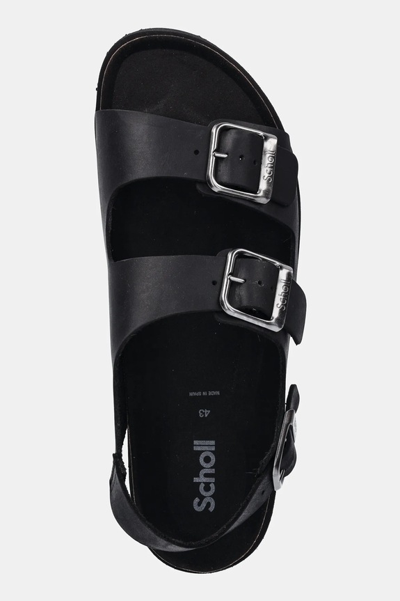 Scholl bőr szandál GASTON fekete F311981004