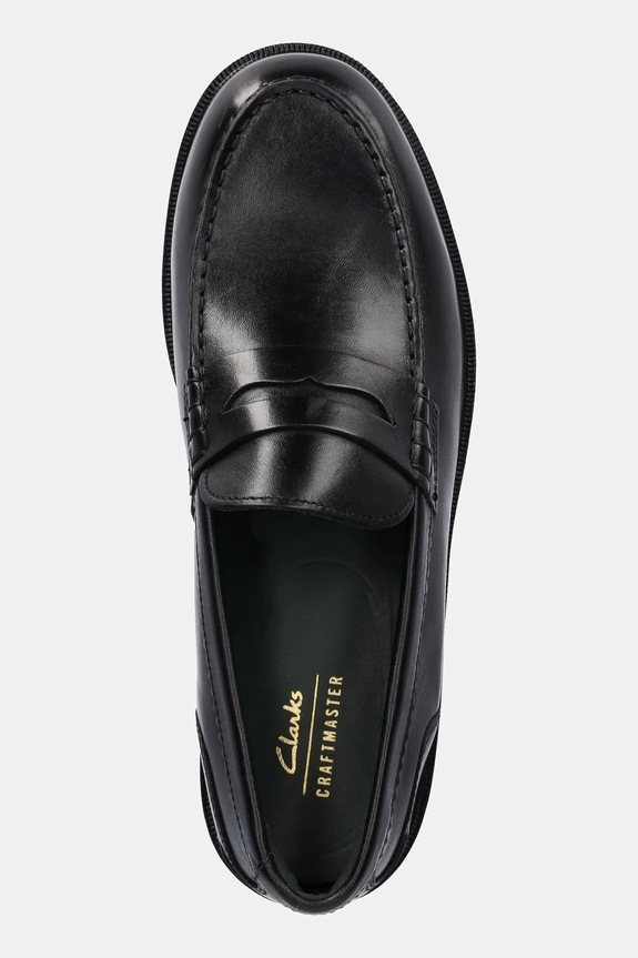 Kožené mokasíny Clarks Originals CraftJames Lo černá 26178569