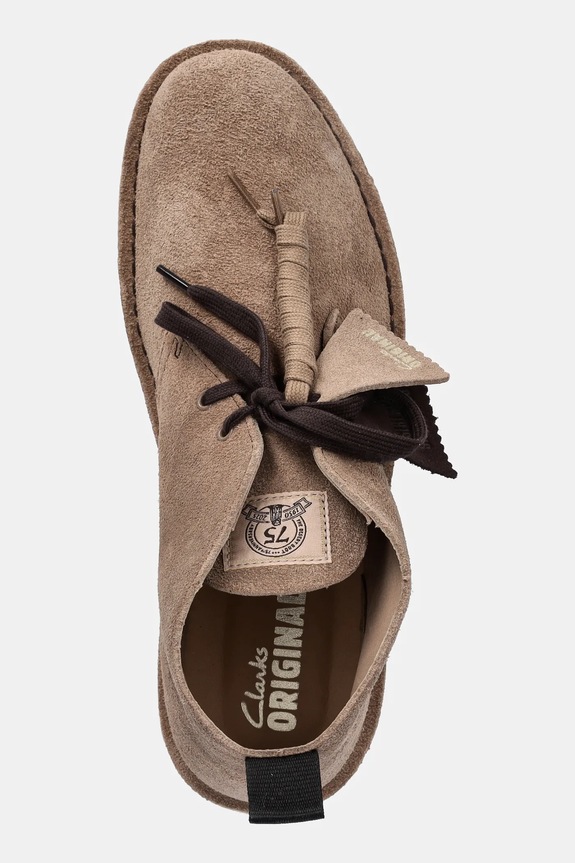 Semišové poltopánky Clarks Originals Desert Boot hnedá 26180643