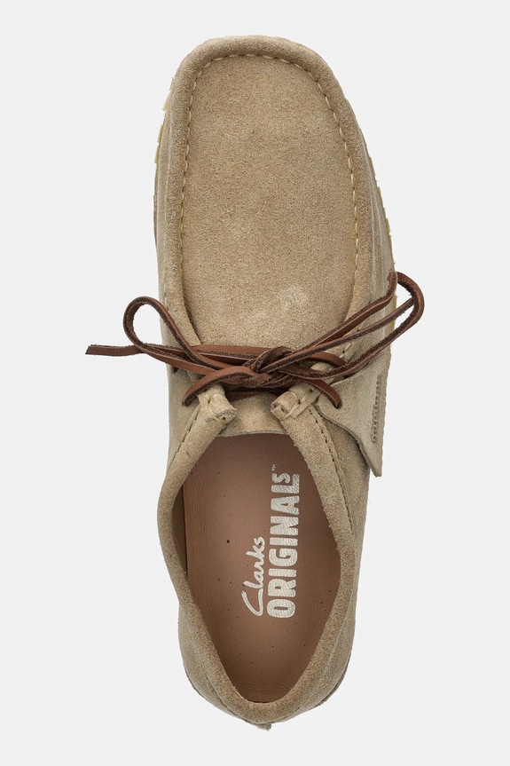 Clarks Originals suede shoes Godney Lace beige 26180758