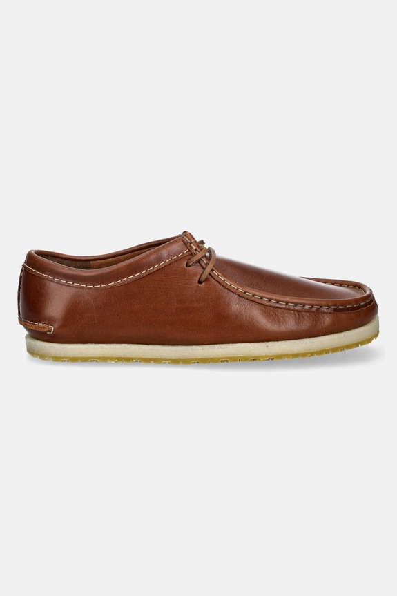 Clarks Originals mokasyny skórzane Godney Lace 26181128 brązowy SS25