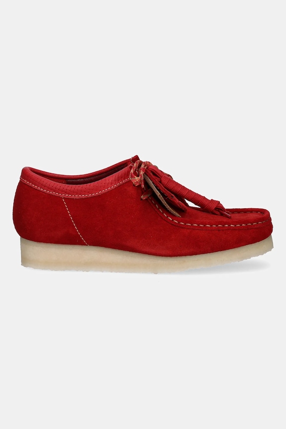 Clarks Originals mocassini in camoscio Wallabee 26180195 rosso SS25