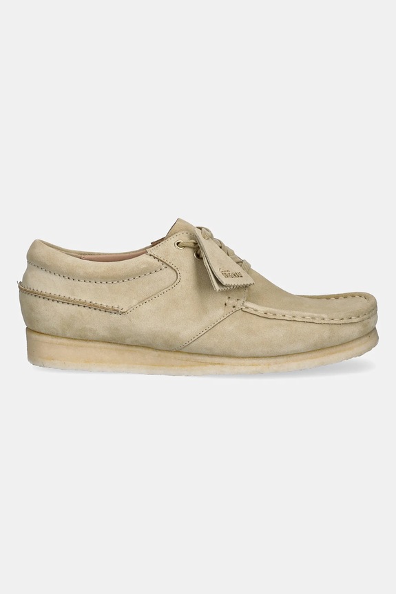 Clarks Originals suede shoes Wallabee Boat 26175753 beige SS25