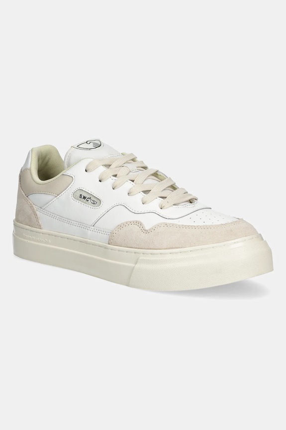 Kožené tenisky Stepney Workers Club Pearl Leather nízký bílá YA20520