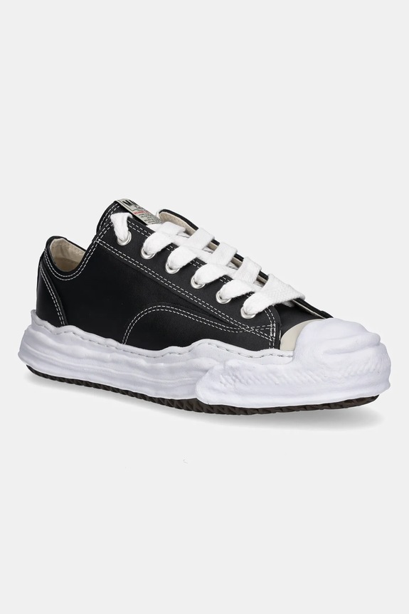 Maison MIHARA YASUHIRO teniși de piele Hank Shoes mic de statură negru A05FW704