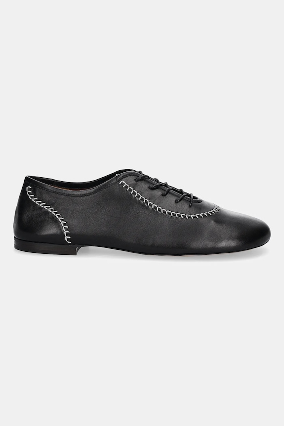 Kožené polobotky Wales Bonner Lace WBM44503A černá SS25