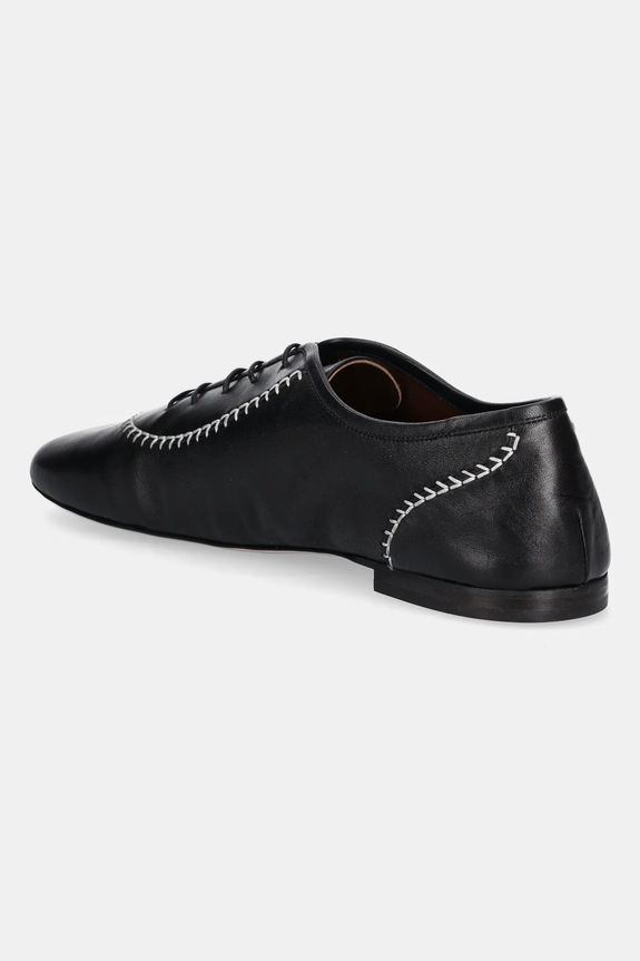 Boty Kožené polobotky Wales Bonner Lace WBM44503A černá