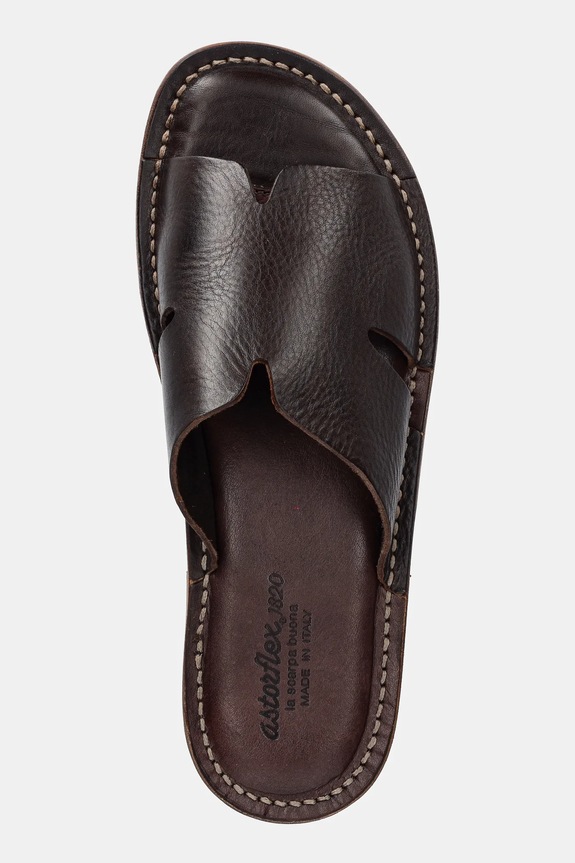 Kožené pantofle Astorflex Haichflex hnědá HAICHFLEX.001101