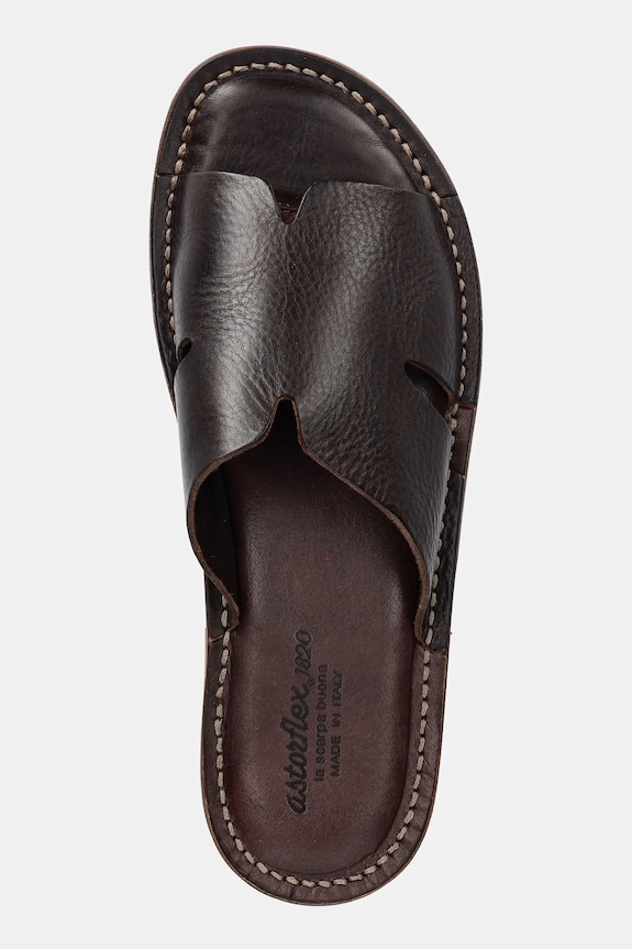 Kožené pantofle Astorflex Haichflex hnědá HAICHFLEX.001101