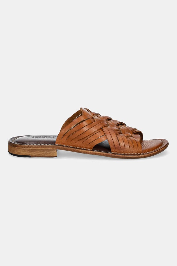 Kožené pantofle Astorflex Erelflex ERELFLEX.001101 hnědá SS25