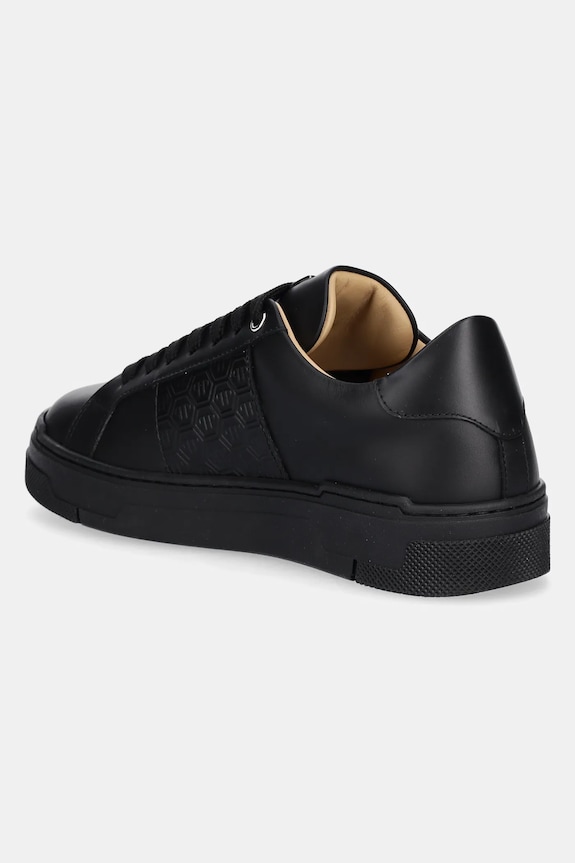 Obuv Kožené tenisky Philipp Plein Lo-Top Monogram USC0706.PLE005N.0202 čierna