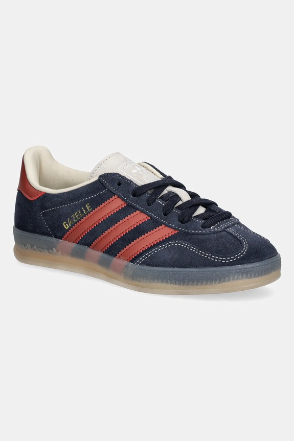 adidas Originals sneakers in camoscio Gazelle Indoor finta pelle fiore blu navy JH5404