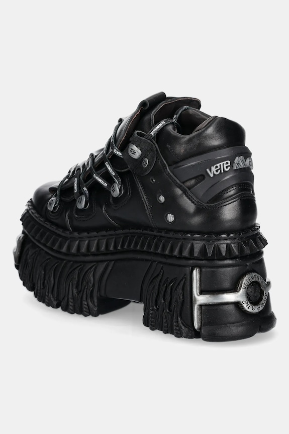 Shoes VETEMENTS leather sneakers Fire Platform UA66SN100B black