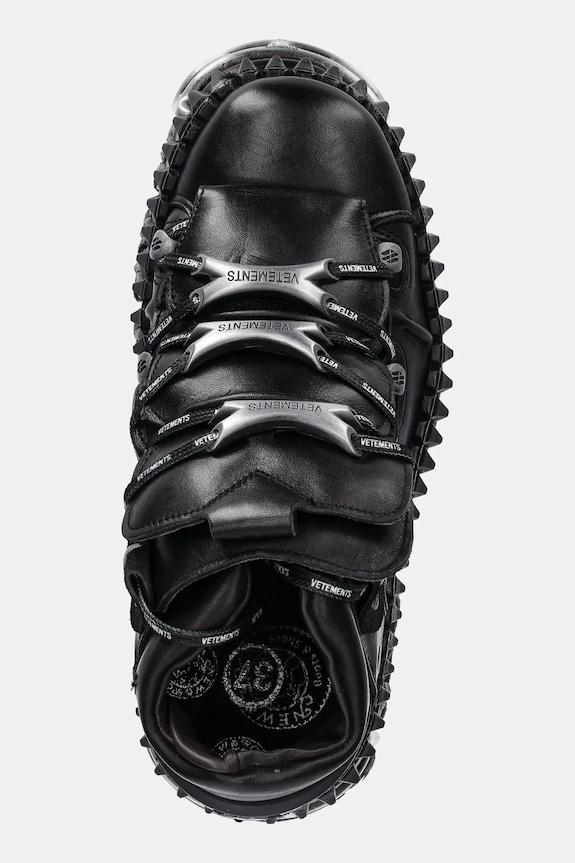 VETEMENTS leather sneakers Fire Platform black UA66SN100B