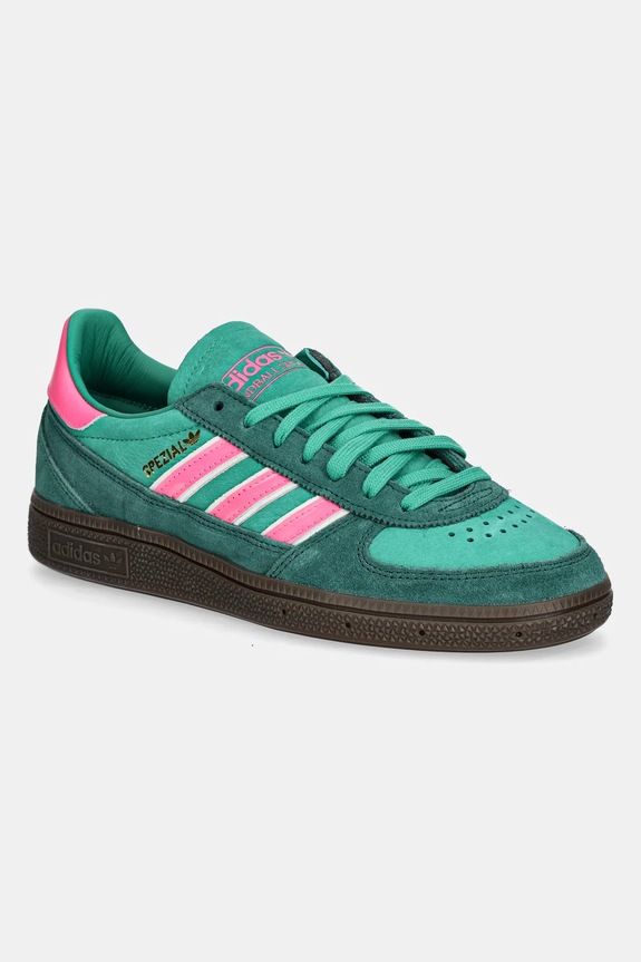 Tenisice od brušene kože adidas Originals Handball Spezial Wm ravni zelena JH5454