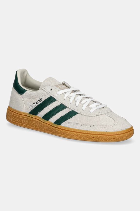 Semišové tenisky adidas Originals Handball Spezial W plochá sivá JS0242
