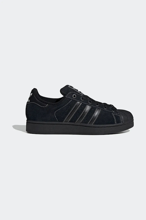 adidas Originals sneakersy zamszowe Superstar II płaska czarny JH5470
