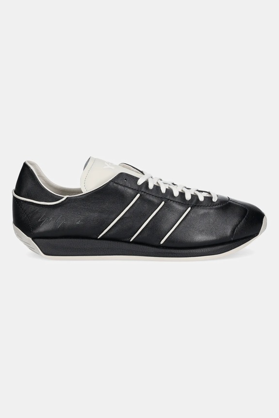 Y-3 leather sneakers Country JS0586 black SS25