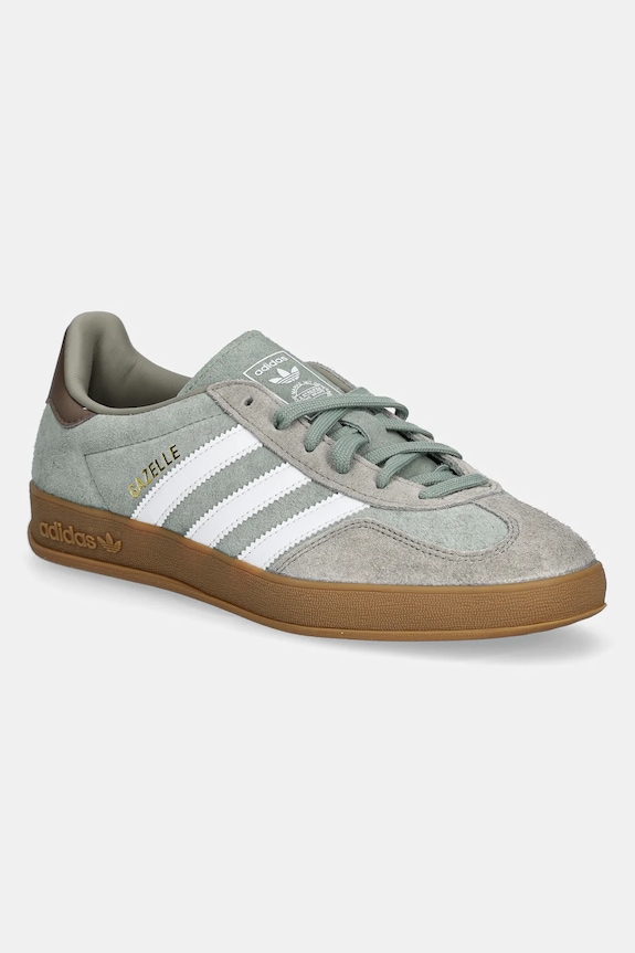 adidas Originals sneakers in camoscio Gazelle Indoor finta pelle fiore verde JI3526