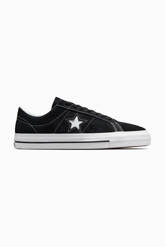 Converse tenisówki zamszowe One Star Pro Tn+ płaska czarny 171327C
