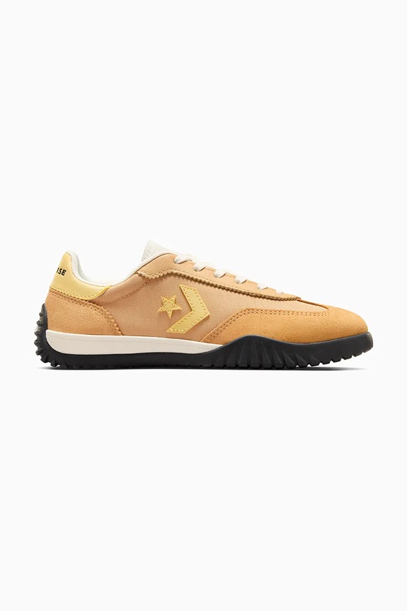 Converse sneakers Run Star Trainer piele întoarsă galben A10620C