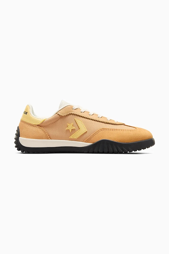 Converse sneakers Run Star Trainer piele întoarsă galben A10620C