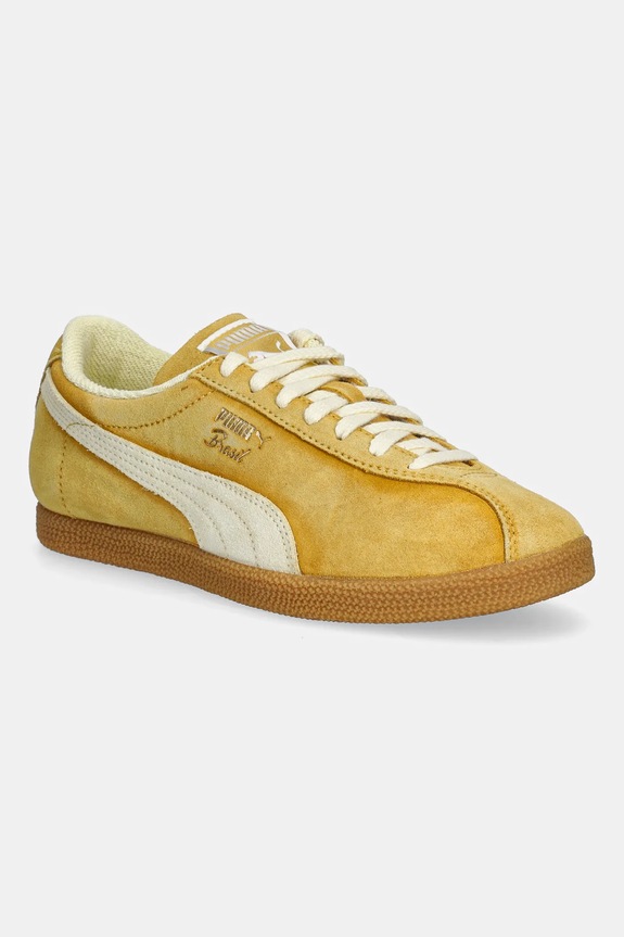 Puma velúr sportcipő Brasil The NeverWorn V lapos sárga 401643