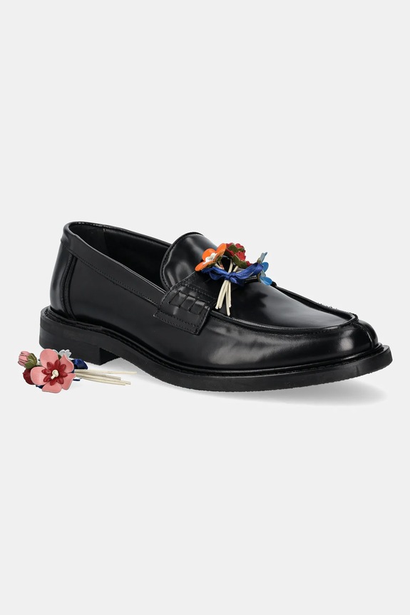 Δερμάτινα μοκασίνια Filling Pieces Loafer Bouquet 44278131861 μαύρο