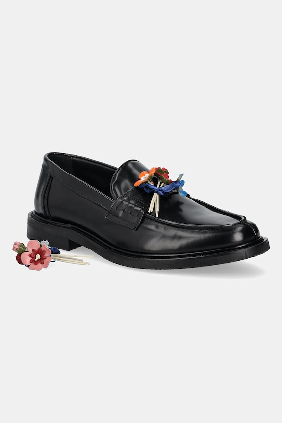 Δερμάτινα μοκασίνια Filling Pieces Loafer Bouquet 44278131861 μαύρο